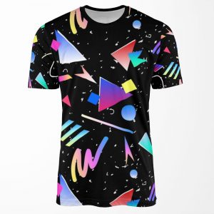 Hello Memphis Black All-over-print T-shirt