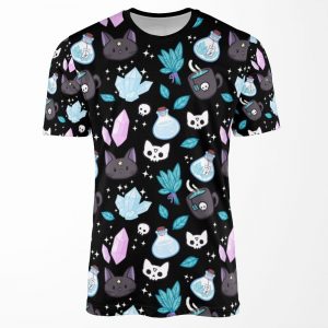 Herb Witch Black Nikury All-over-print T-shirt