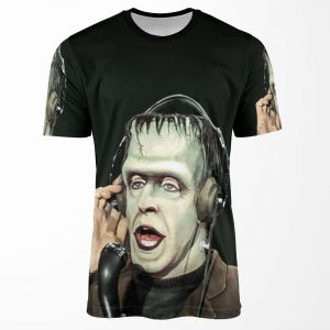 Herman Munster At The Radio All-over-print T-shirt