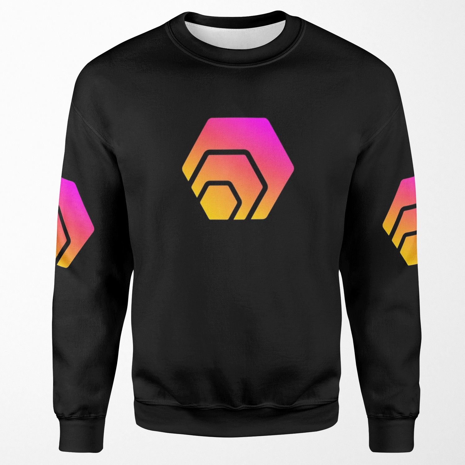 Hex Logo On Black Background All-over-print Unisex Sweatshirt