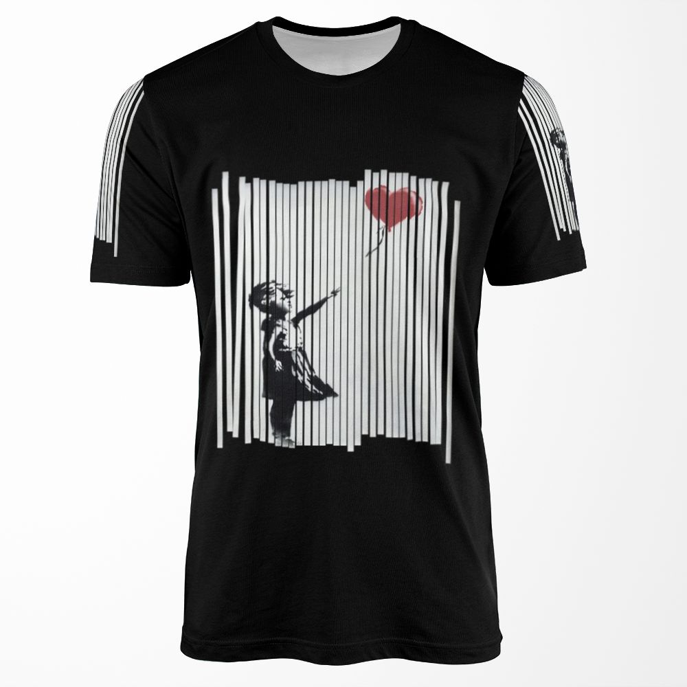 Hey I Fixed It Banksy Shredded Balloon Girl All-over-print T-shirt