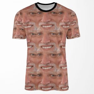 Hide The Pain Harold Meme Multiple Sad Guy Face All-over-print T-shirt