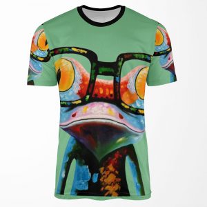 Hipster Frog Nerd Glasses All-over-print T-shirt