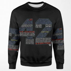 Hitchhiker S Guide 42 Quotes All-over-print Unisex Sweatshirt