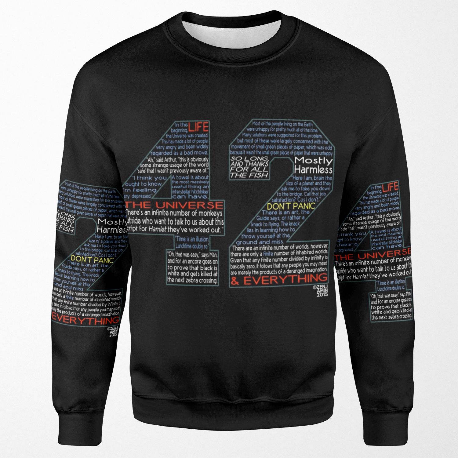 Hitchhiker S Guide 42 Quotes All-over-print Unisex Sweatshirt