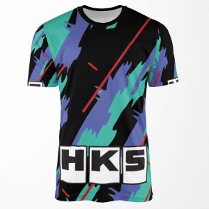 Hks Retro Pattern All-over-print T-shirt