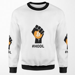 Hodl Bitcoin Btc Black Fist Holding Bitcoin All-over-print Unisex Sweatshirt