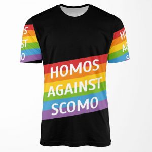 Homos Against Scomo All-over-print T-shirt