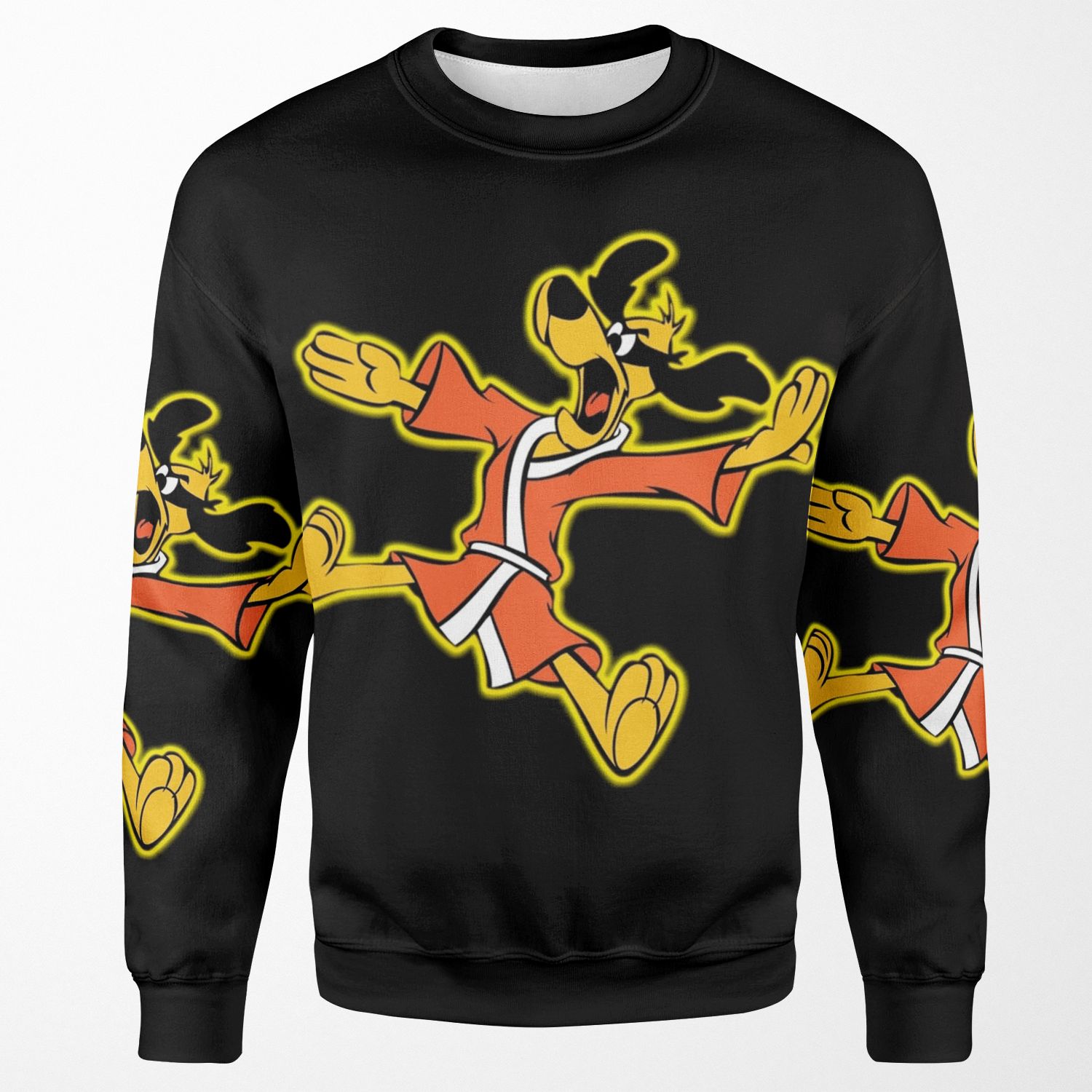 Hong Kong Phooey Black All-over-print Unisex Sweatshirt