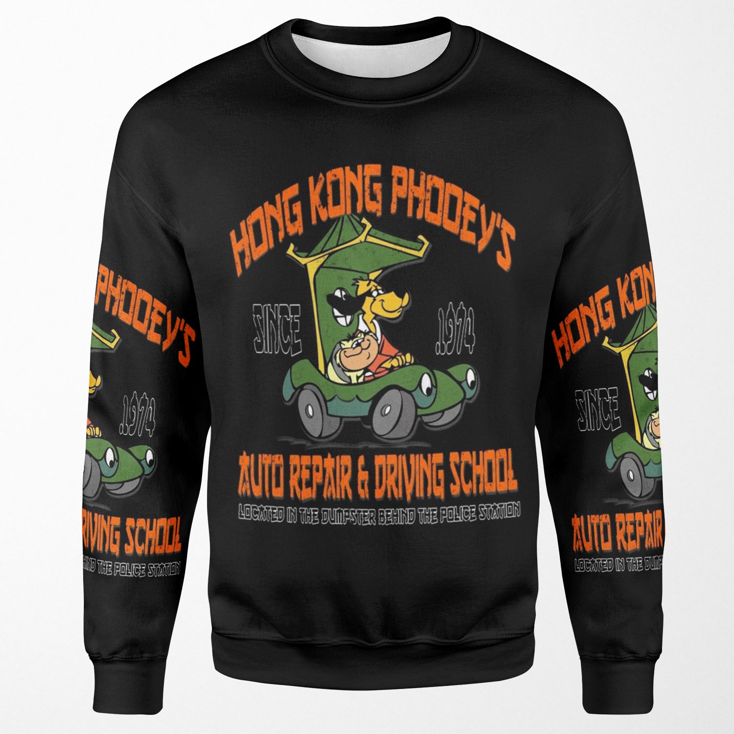Hong Kong Phooey S Auto Repair And Driving School All-over-print Unisex Sweatshirt