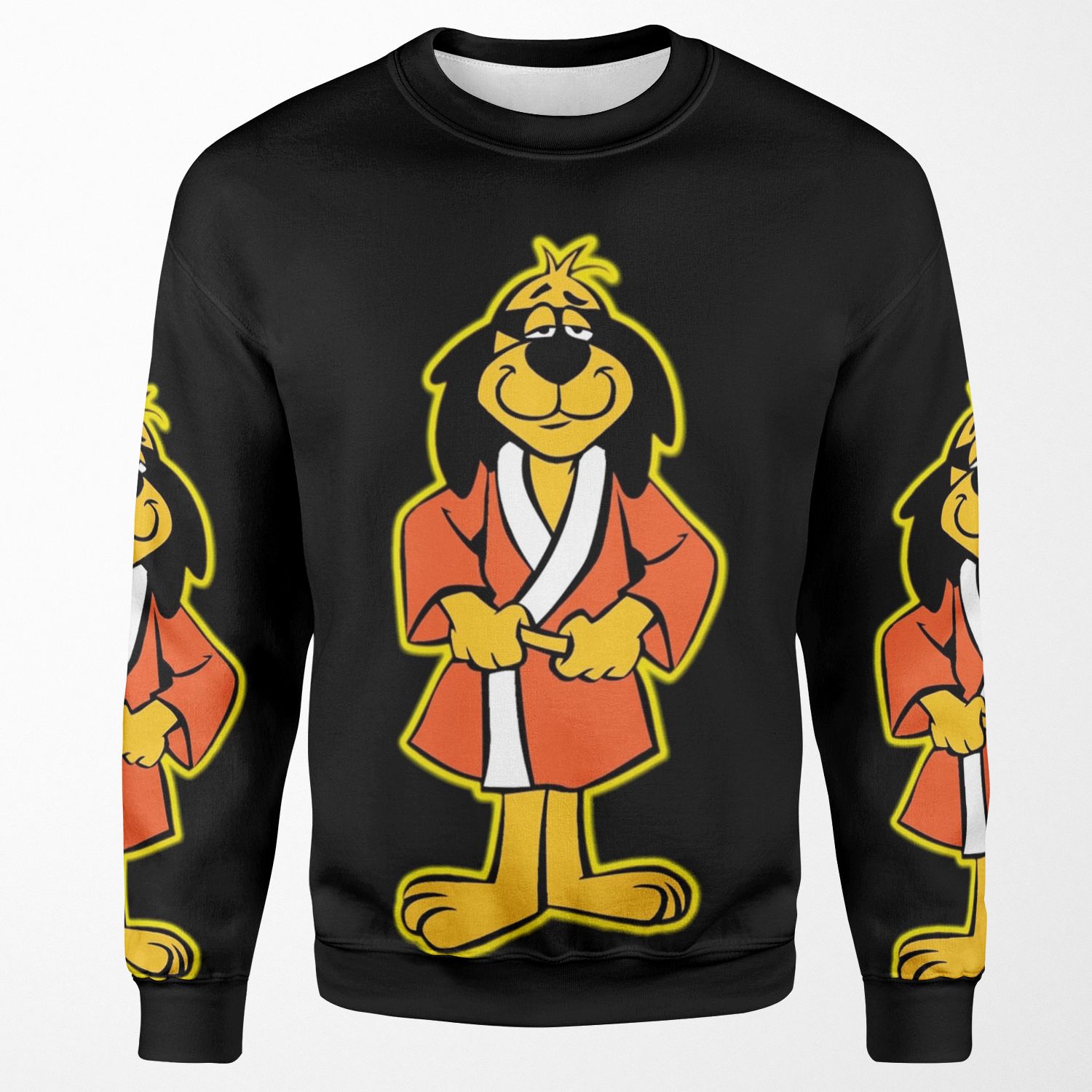 Hong Kong Phooey Standing Black All-over-print Unisex Sweatshirt