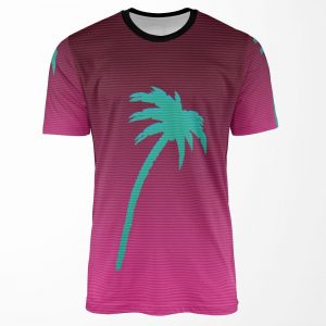 Hotline Miami Palmtree All-over-print T-shirt