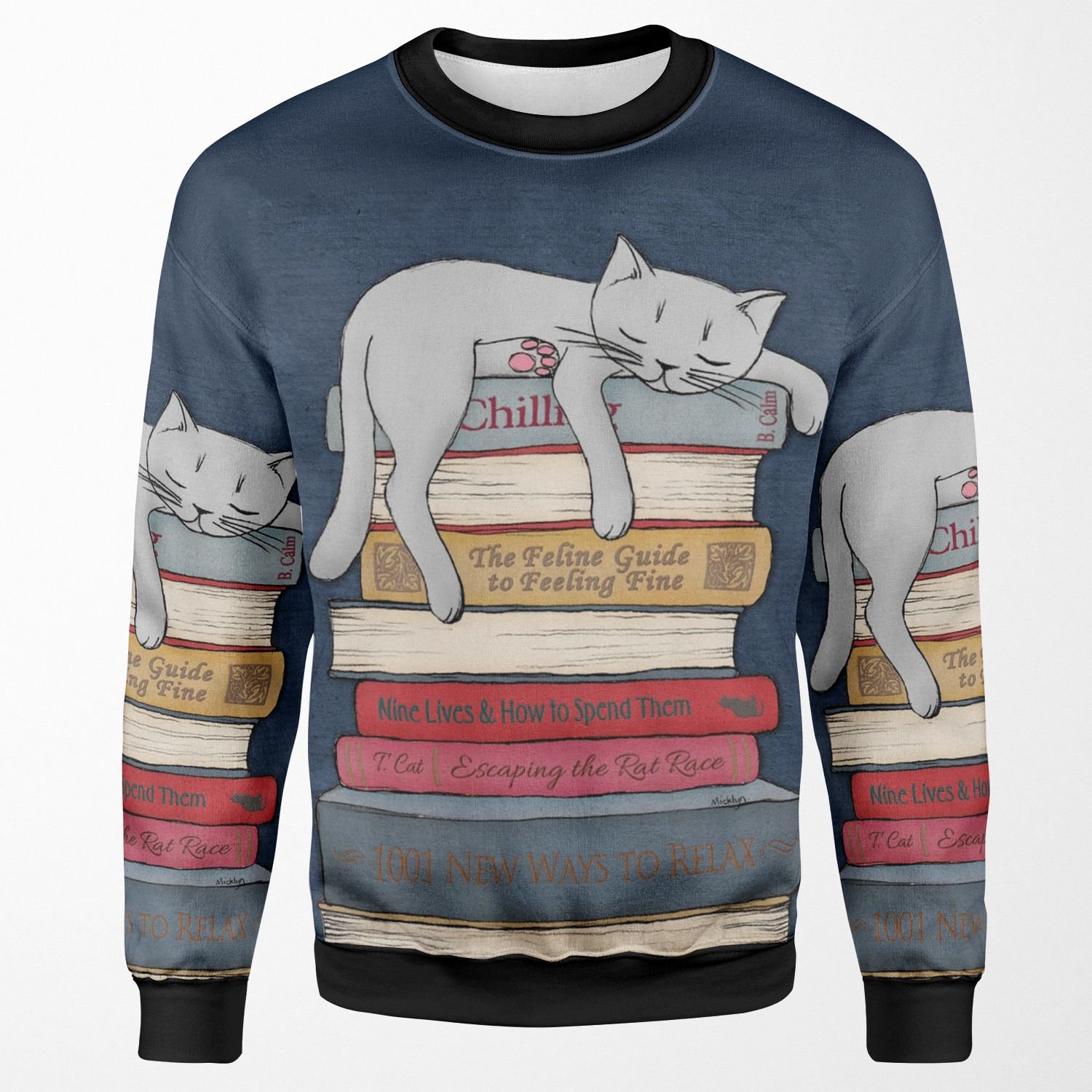 How To Chill Like A Cat All-over-print Unisex Sweatshirt