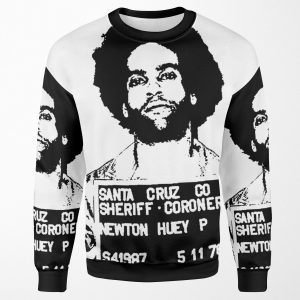 Huey P Newton Mugshot All-over-print Unisex Sweatshirt