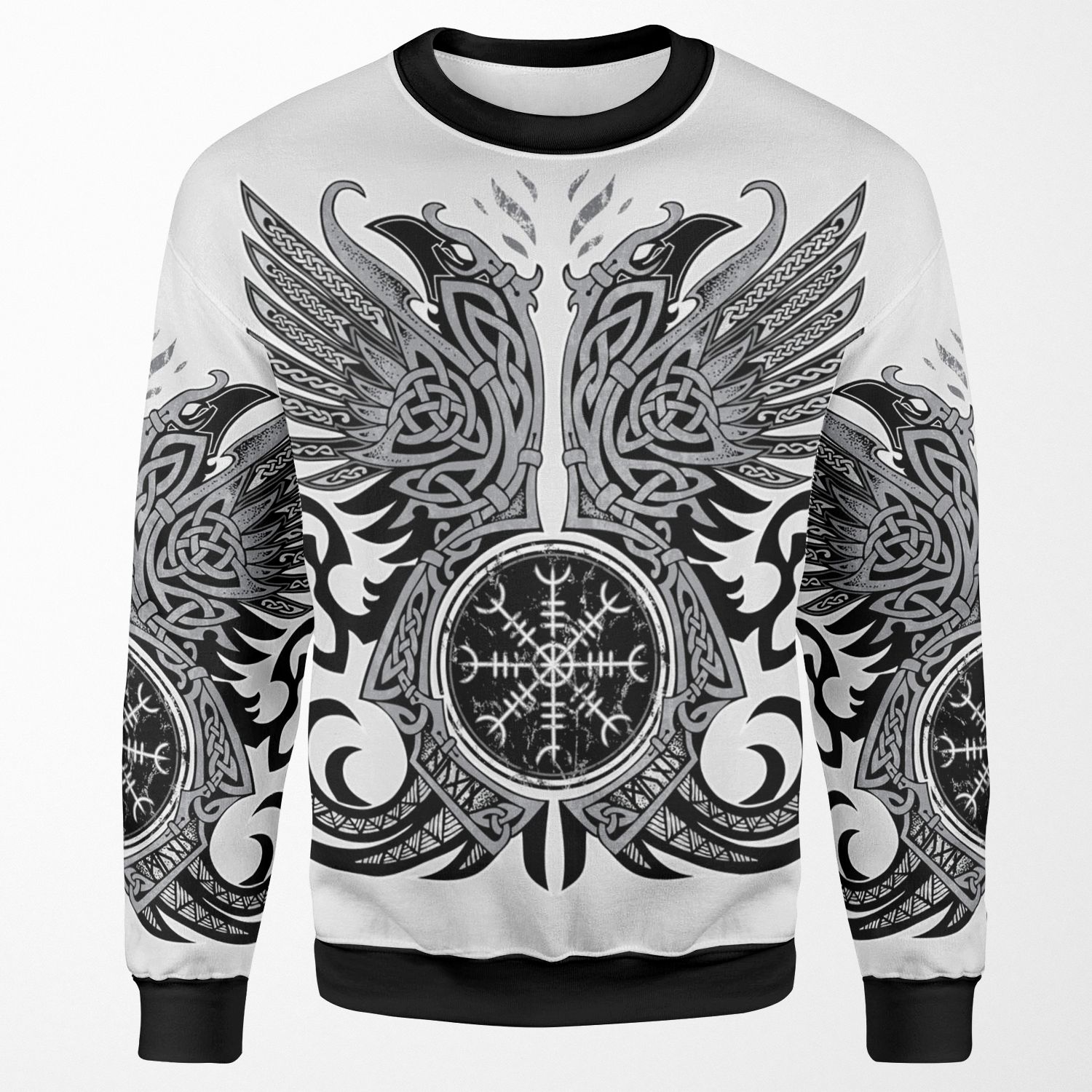 Huginn And Muninn Odin S Ravens All-over-print Unisex Sweatshirt