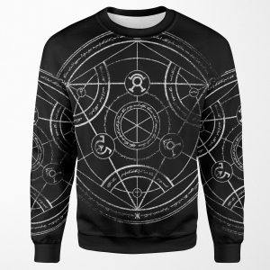 Human Transmutation Circle Chalk All-over-print Unisex Sweatshirt