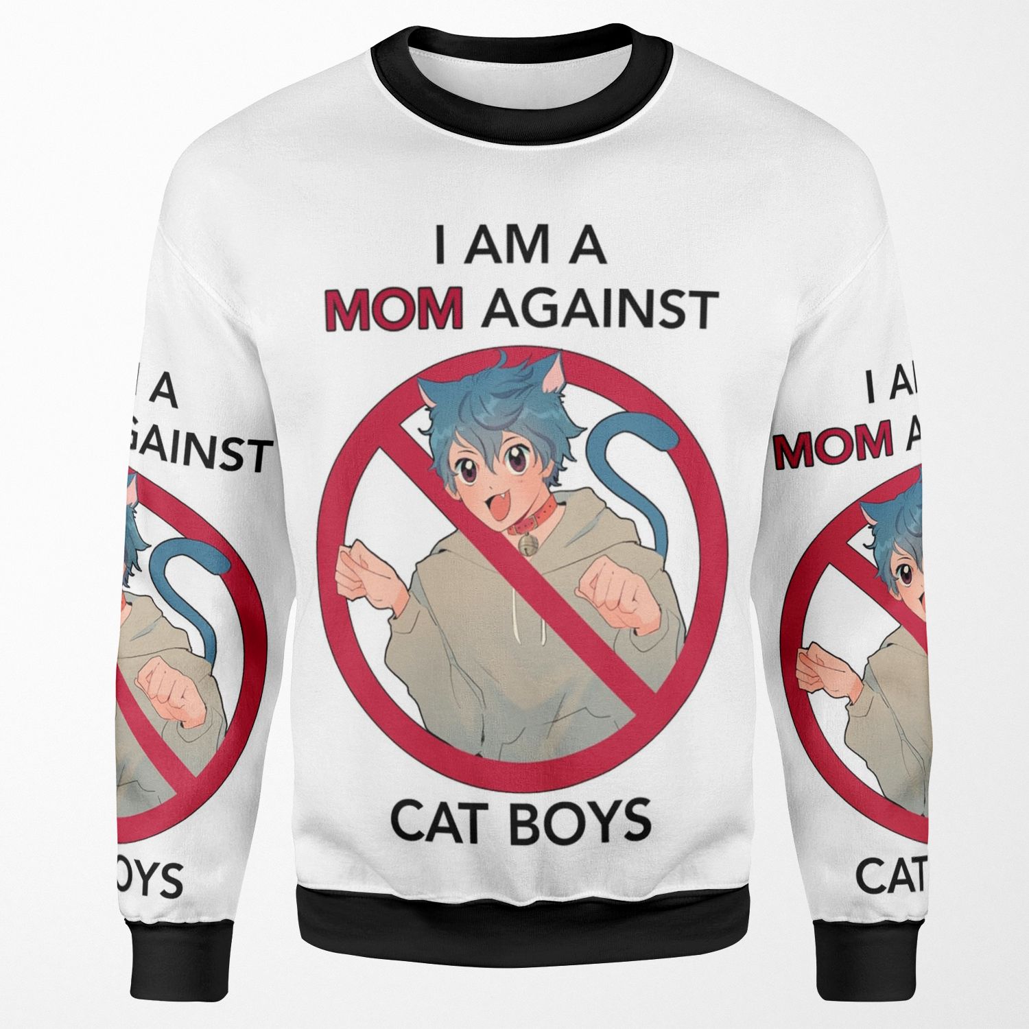 I Am A Mom Against Cat Boys All-over-print Unisex Sweatshirt