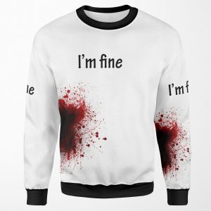 I M Fine All-over-print Unisex Sweatshirt