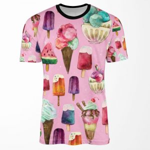 Ice Cream Pattern All-over-print T-shirt