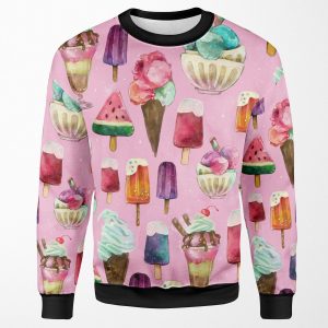Ice Cream Pattern All-over-print Unisex Sweatshirt