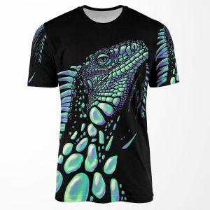 Iguana Soap Bubbles All-over-print T-shirt