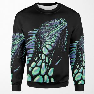 Iguana Soap Bubbles All-over-print Unisex Sweatshirt