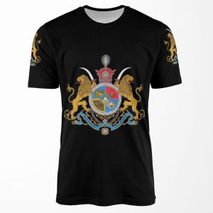 Imperial Coat Of Arms Of Iran Under The Pahlavi Dynasty All-over-print T-shirt
