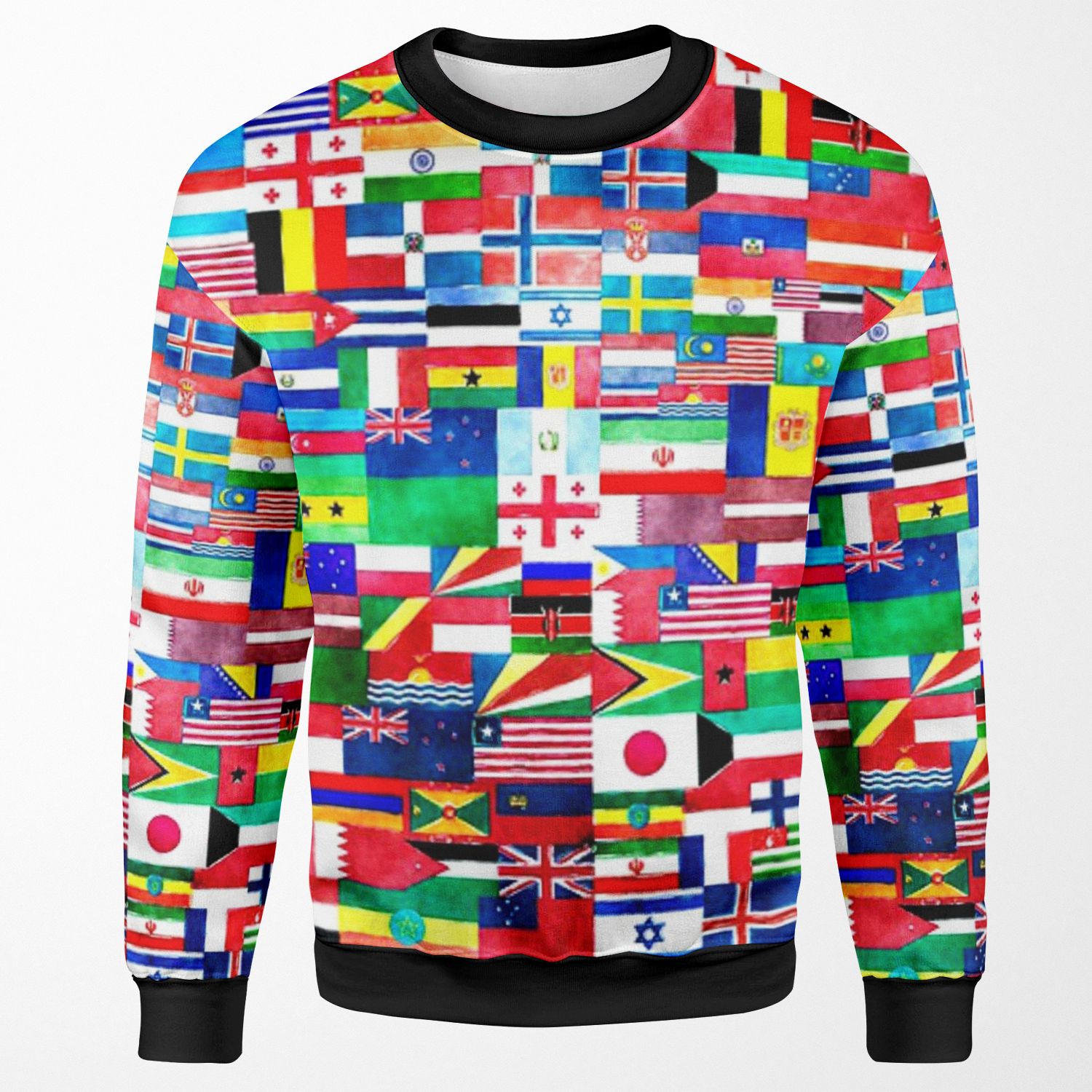 International Flags Collage All-over-print Unisex Sweatshirt
