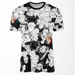 Itadori Yuuji Jujutsu Kaisen Manga Collage All-over-print T-shirt