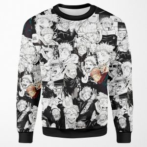 Itadori Yuuji Jujutsu Kaisen Manga Collage All-over-print Unisex Sweatshirt
