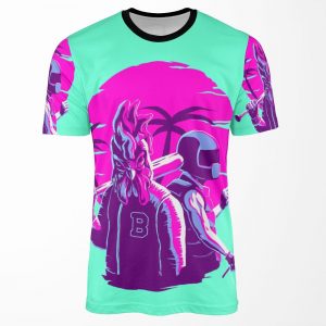 Jacket And Biker All-over-print T-shirt