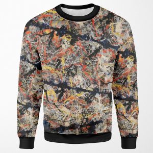 Jackson Pollack Blue Poles All-over-print Unisex Sweatshirt