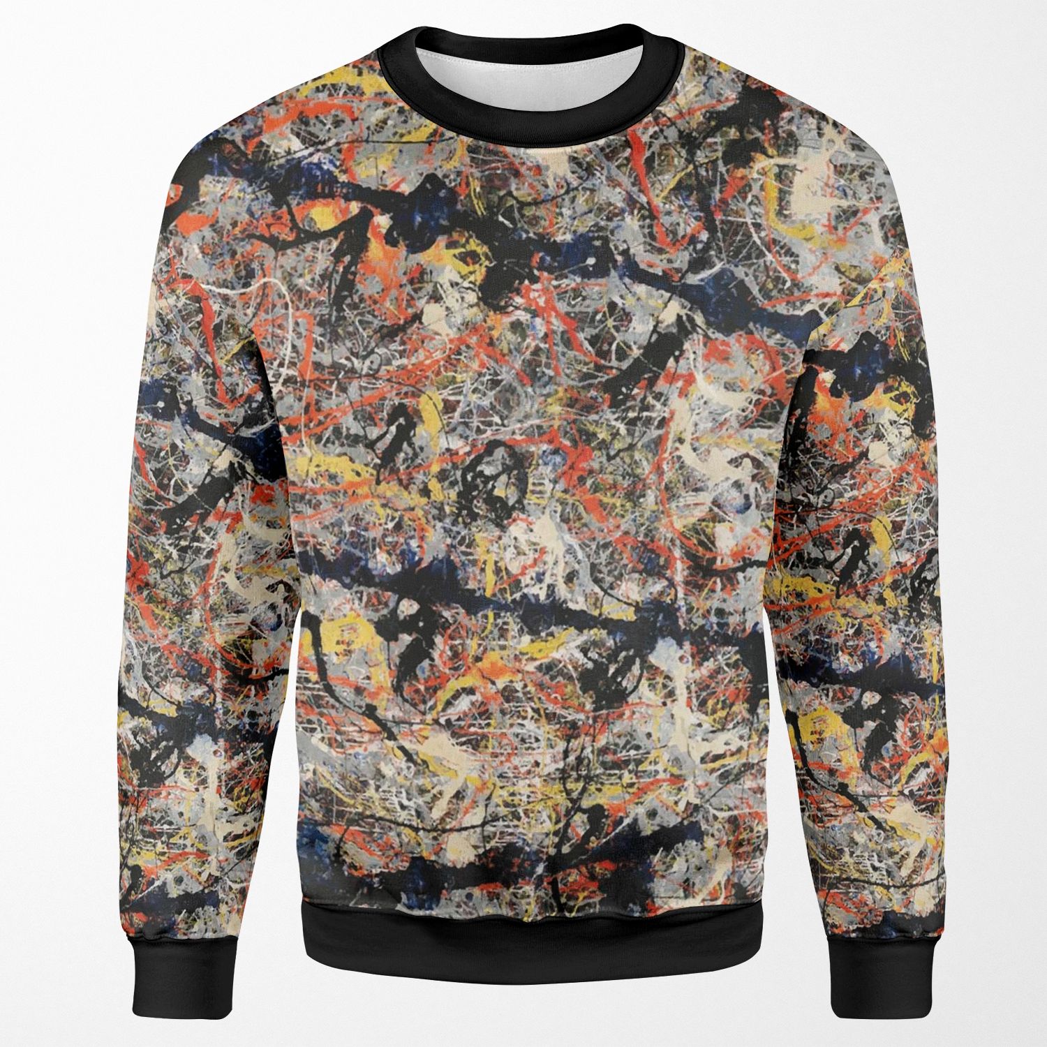 Jackson Pollack Blue Poles All-over-print Unisex Sweatshirt