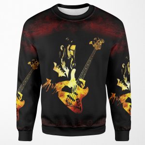 Jaco Pastorius Flame All-over-print Unisex Sweatshirt