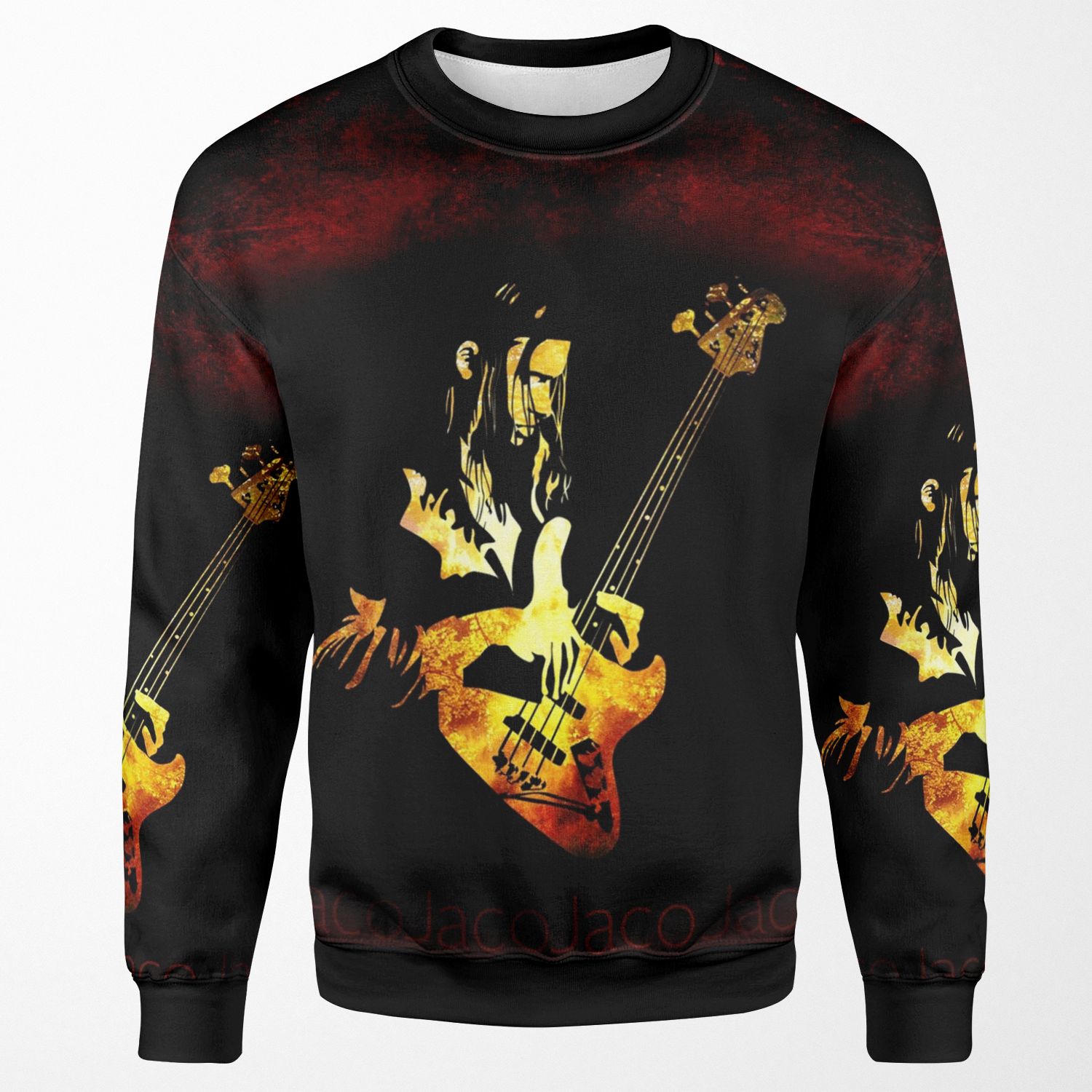 Jaco Pastorius Flame All-over-print Unisex Sweatshirt