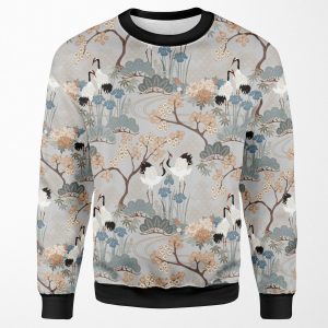 Japanese Garden Gray All-over-print Unisex Sweatshirt