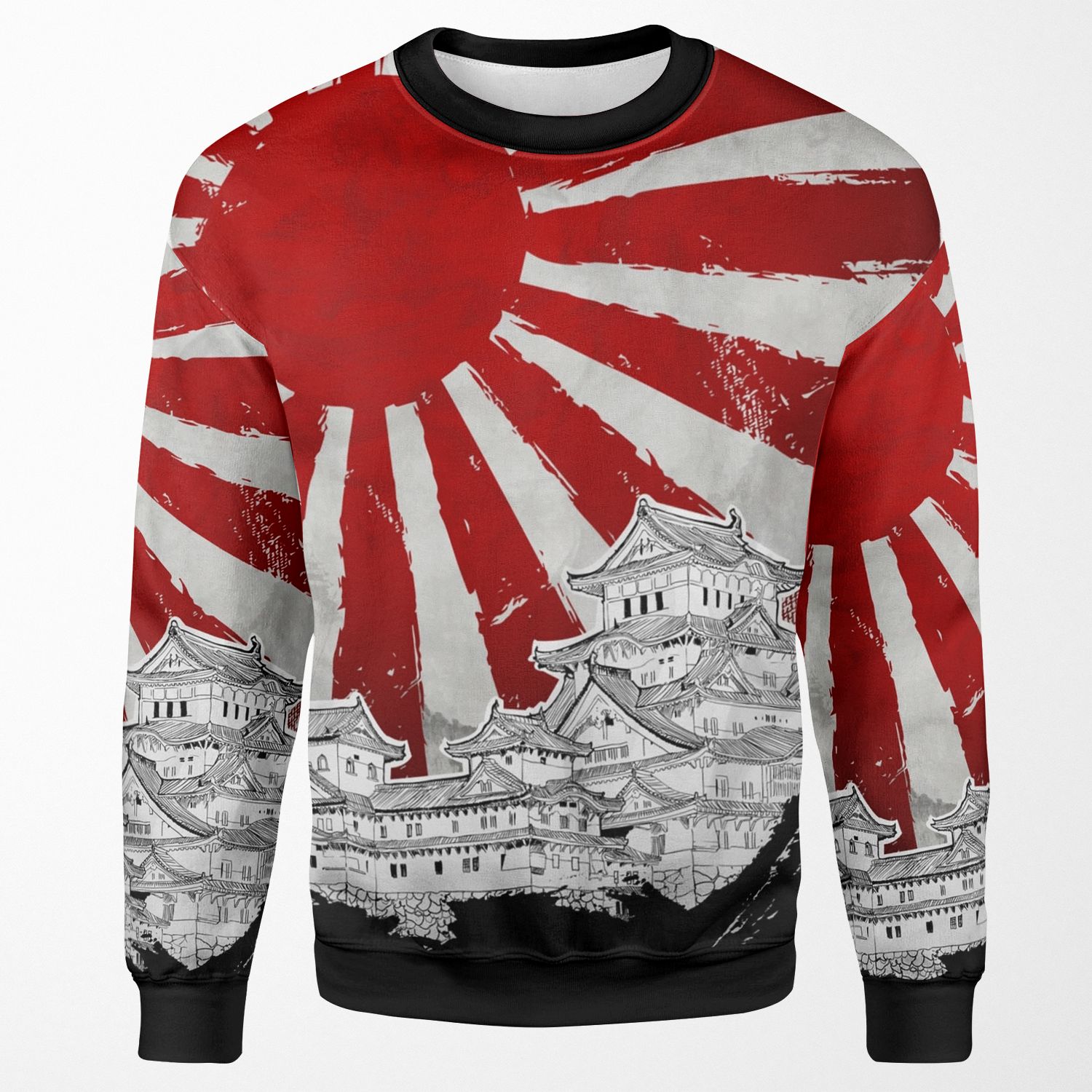 Japanese Palace And Sun All-over-print Unisex Sweatshirt