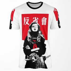 Japanese Samurai Girl Urban Cyberpunk Style All-over-print T-shirt