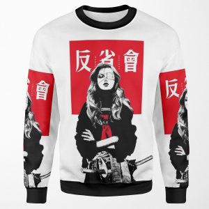 Japanese Samurai Girl Urban Cyberpunk Style All-over-print Unisex Sweatshirt