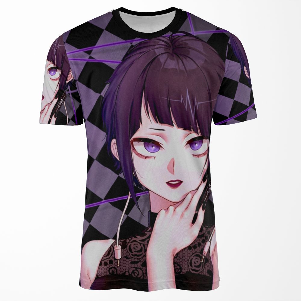 Jiro Kyoka Purple Checkered All-over-print T-shirt