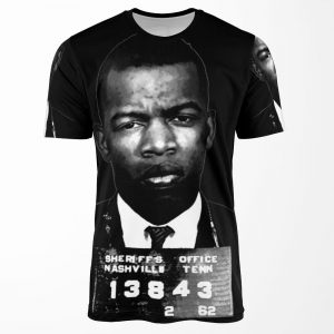 John Lewis Freedom Rider Mugshot 1962 All-over-print T-shirt