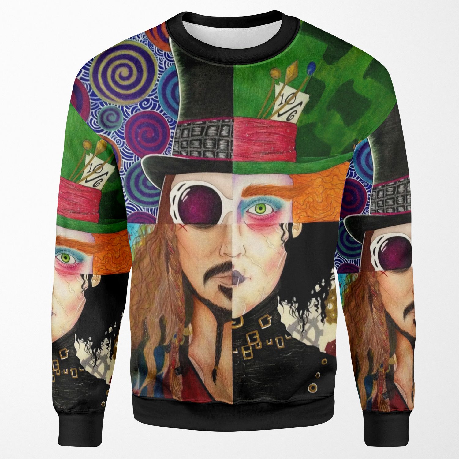 Johnny Depp Character Collage All-over-print Unisex Sweatshirt