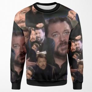 Jonathan Frakes Typography All-over-print Unisex Sweatshirt