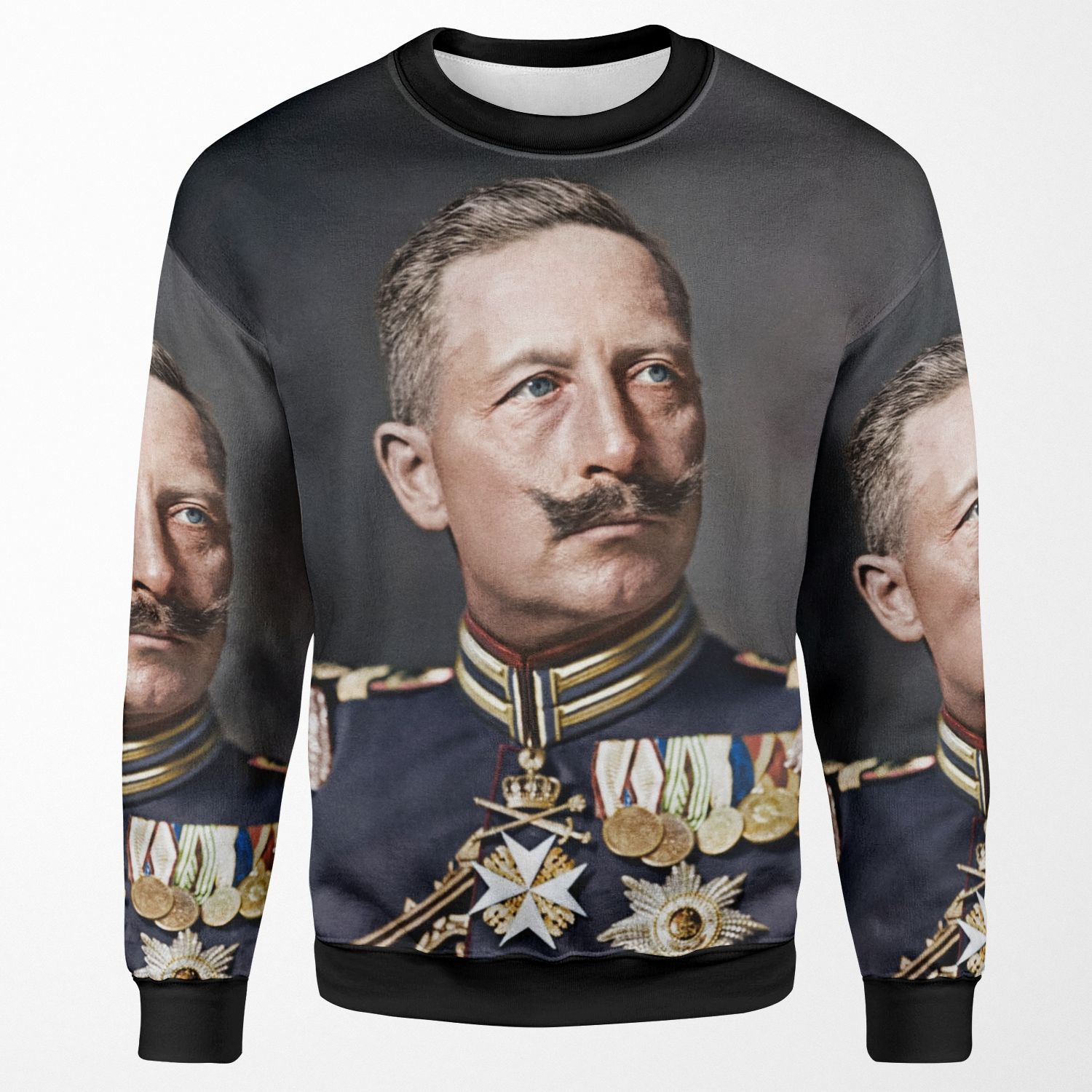 Kaiser Wilhelm Ii 1908 Colorized All-over-print Unisex Sweatshirt