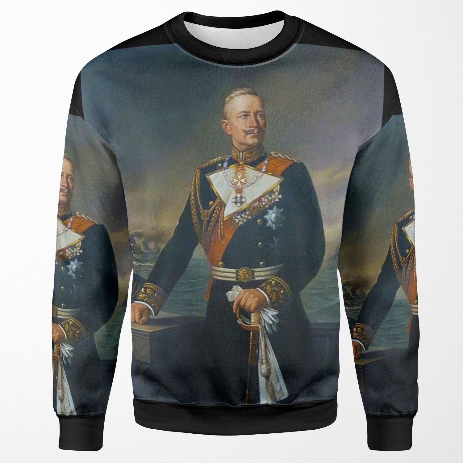 Kaiser Wilhelm Ii In German Navy Uniform All-over-print Unisex Sweatshirt
