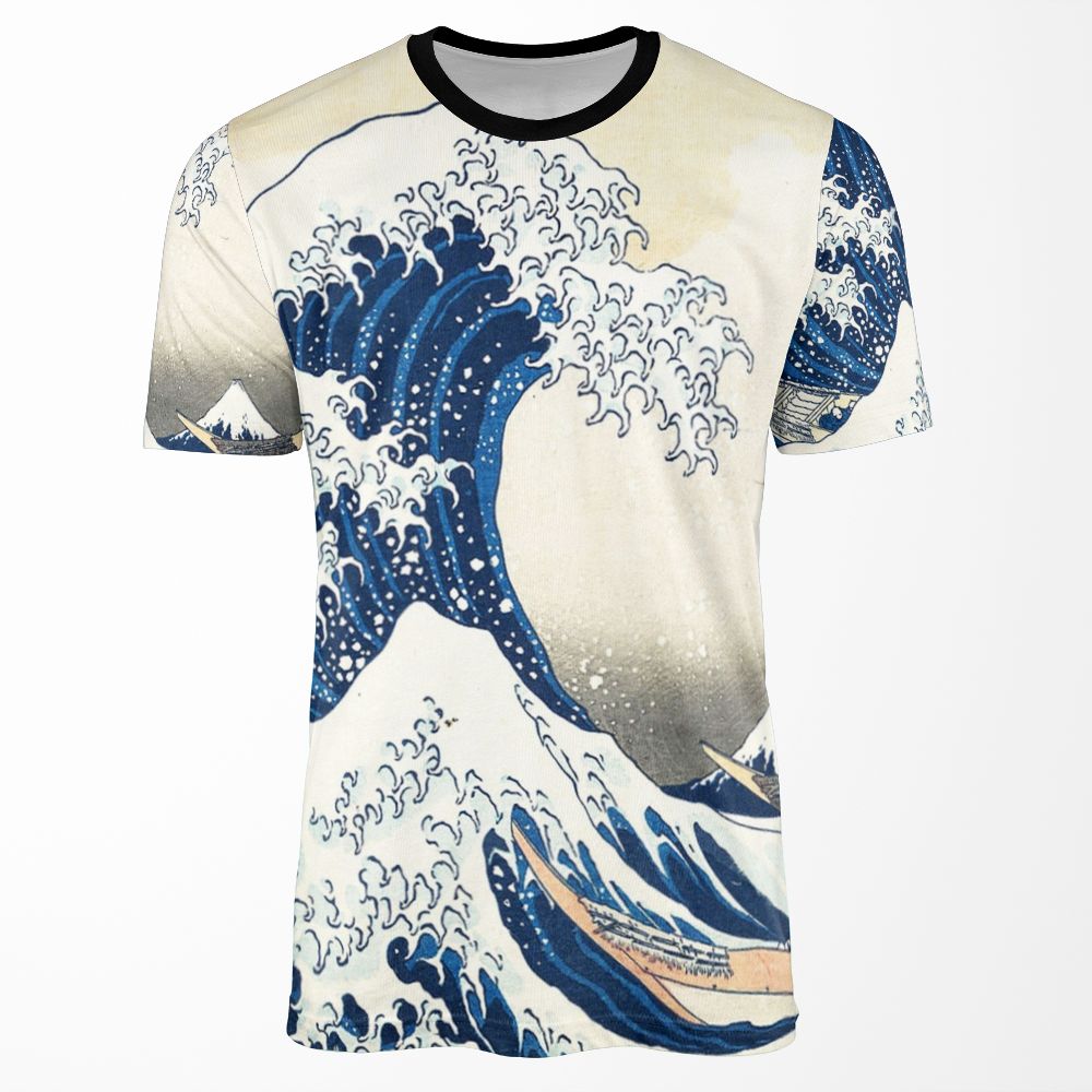 Kanagawa Wave Japanese Wave All-over-print T-shirt