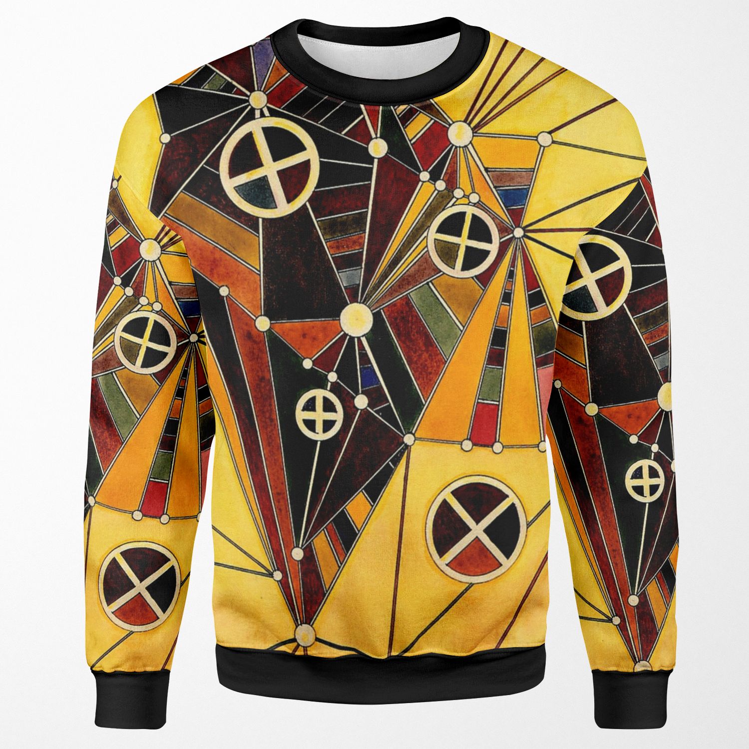 Kandinsky In The Network Colorful Abstract Art All-over-print Unisex Sweatshirt