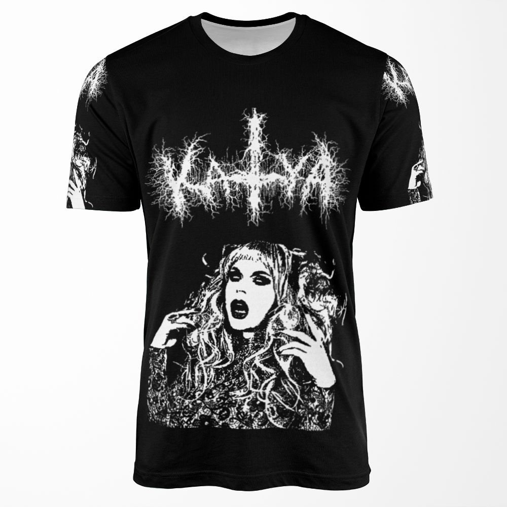Katya Zamolodchikova Merch Black Metal All-over-print T-shirt