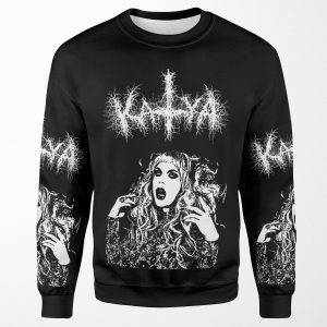 Katya Zamolodchikova Merch Black Metal All-over-print Unisex Sweatshirt