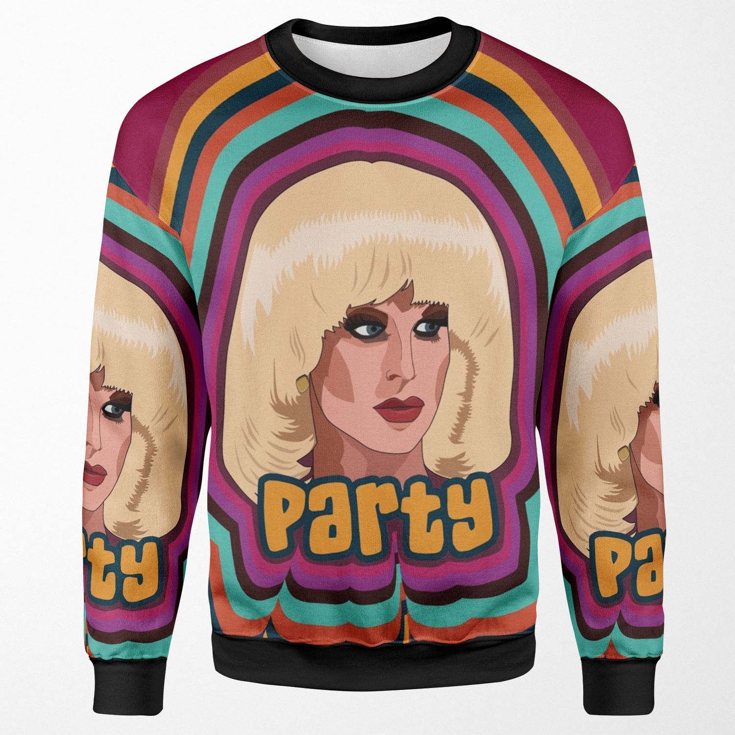 Katya Zamolodchikova Party All-over-print Unisex Sweatshirt